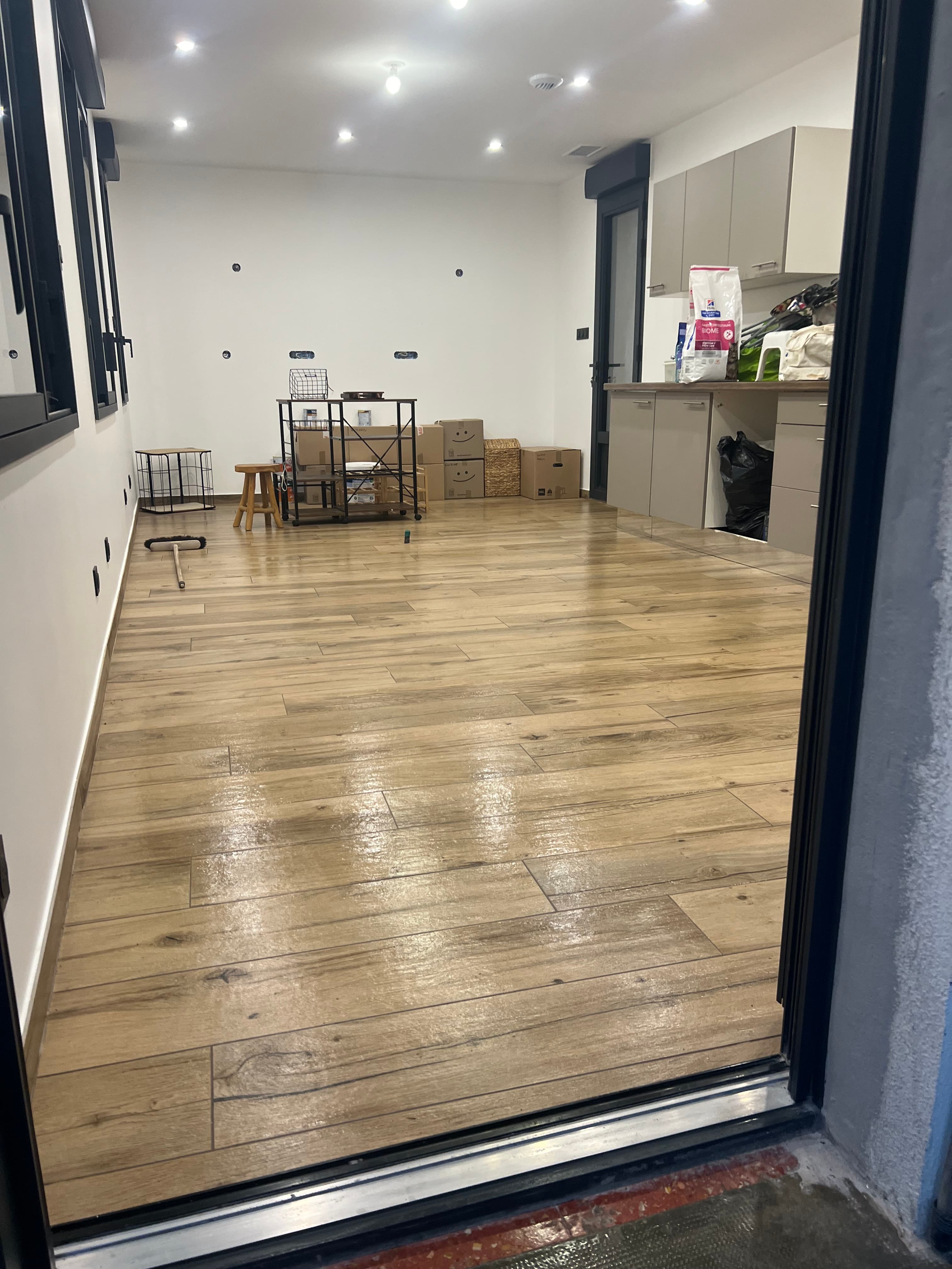 Pièce en imitation parquet