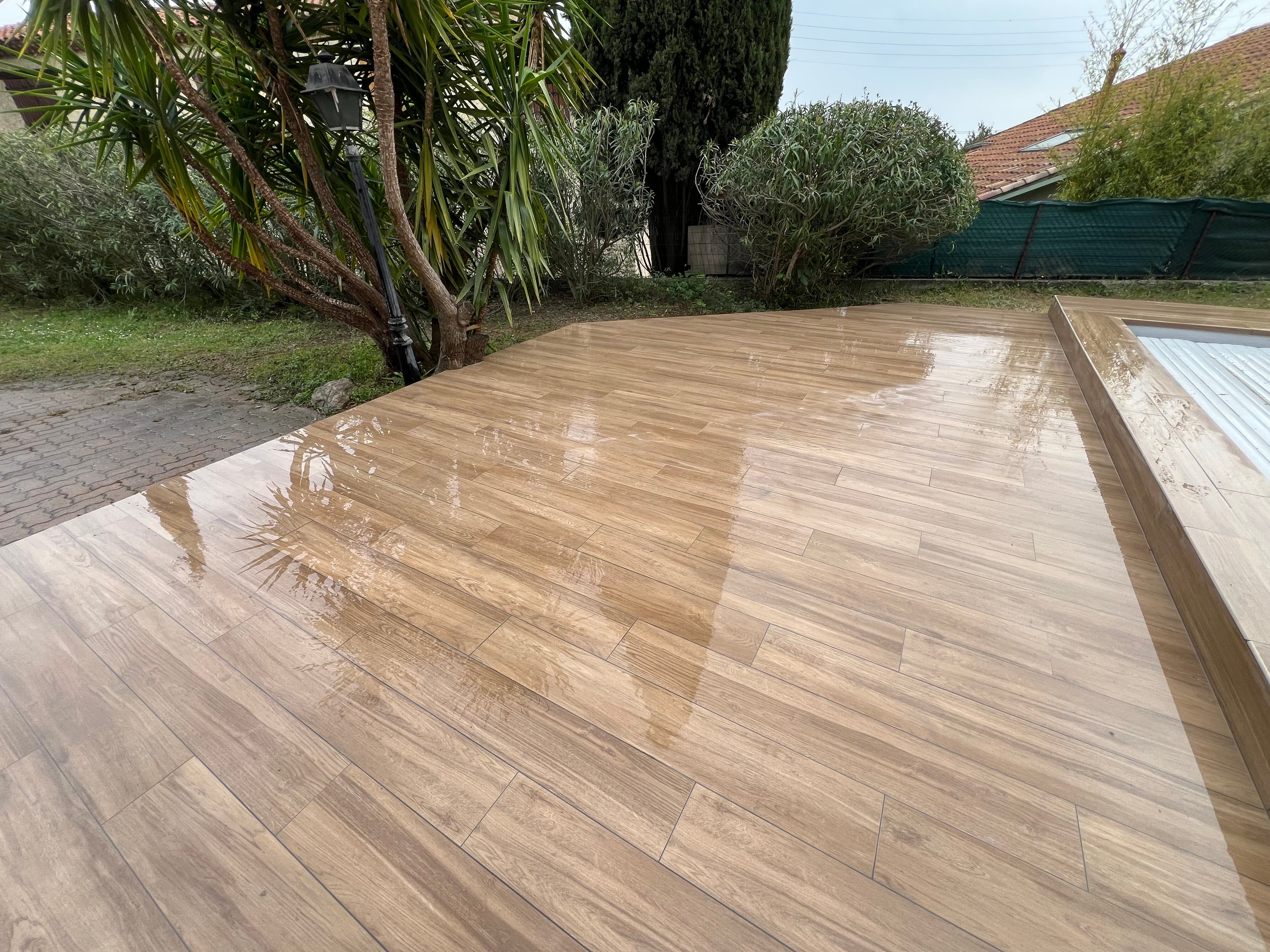 Terrase en imitation parquet