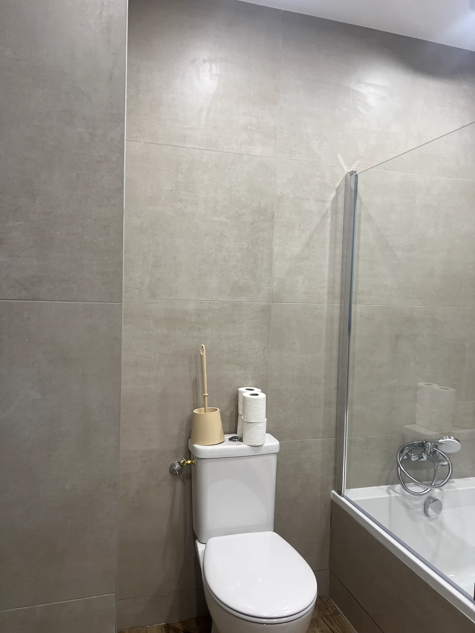 WC en faïence grise